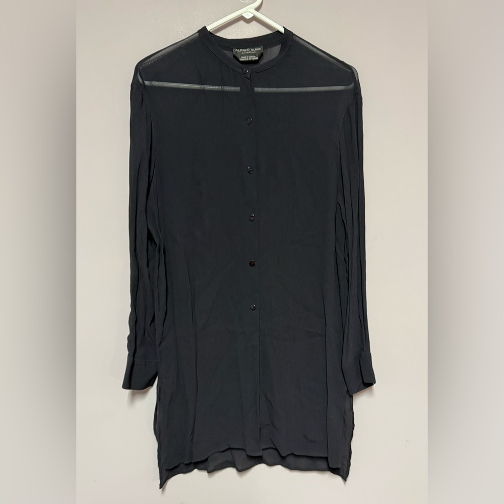 ALFRED SUNG Canada 8 SHEER Shirt DRESS Tunic